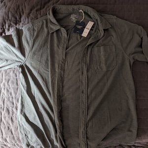 J.Crew Garment-dyed Harbor shirt (Baywood Green)
